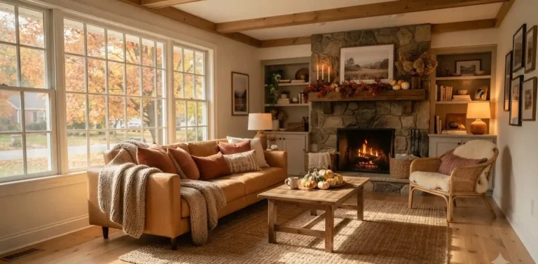 Cozy Living Room Fall Decor