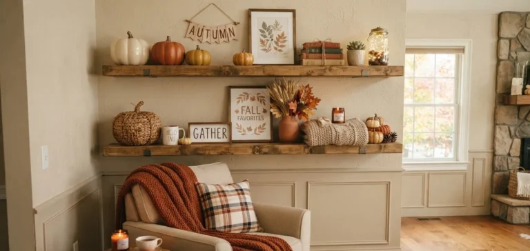 Modern Fall Decor Shelves