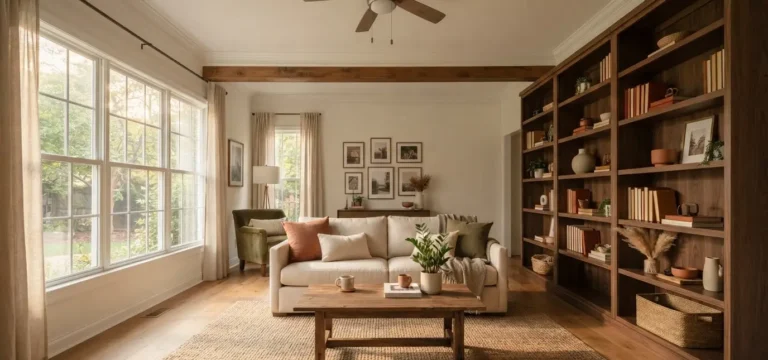 Stylish Fall Bookshelf Deco