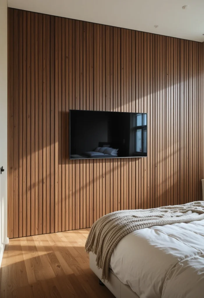 Wooden Slat Wall Warmth