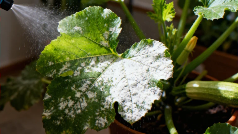 Get Rid of White Powdery Mildew on Indoor Zucchini