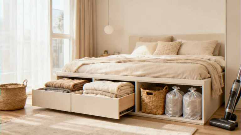 How to Organize Bulky Seasonal Bedding in a Studio Apartment